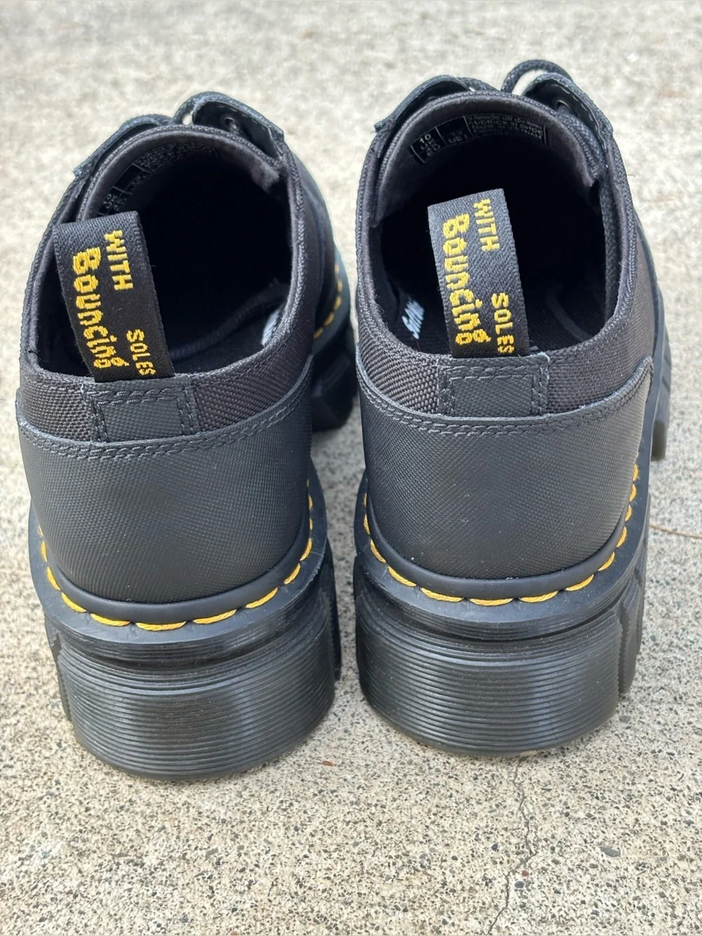 Dr. Martens Audrick 3I Black Platform Oxford Shoes Size 12